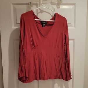 Mixit Women's Red Long Sleeve Blouse